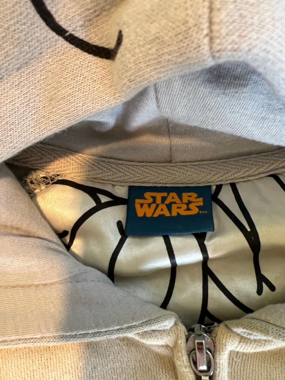 Taun Taun Two-Tone Zip Hoodie with Lightsaber Zipper - Picture 3 of 11